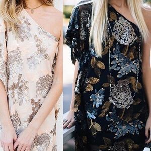 Black, gold and silver Cocktail dress